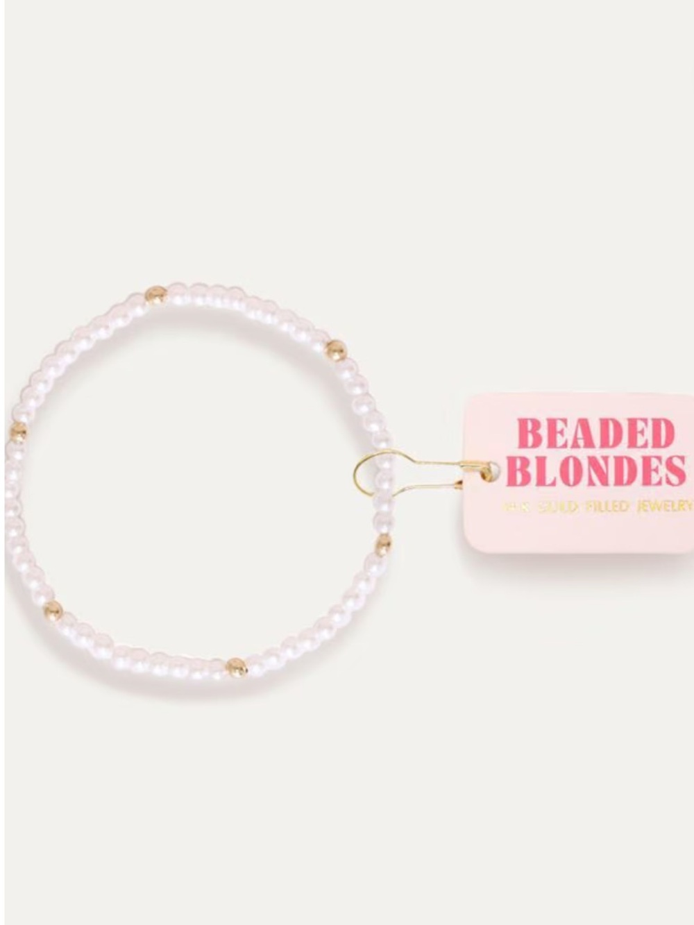 Lilly Pearl Bracelet in Gold
Beaded Blondes